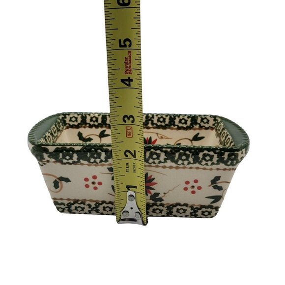 Temptations by Tara Holiday Christmas Mini Loaf Pan Baking Green 12oz 6x3.5 Lid - Picture 7 of 8